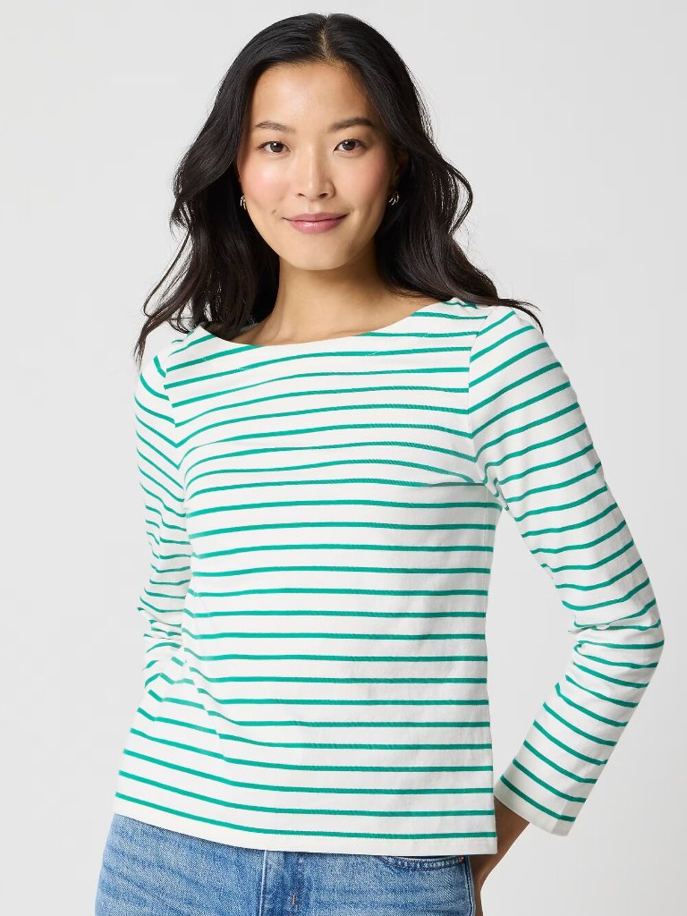 J. Crew Navy Striped Bow-Back Top/NWT/LARGE - Picture 6 of 13